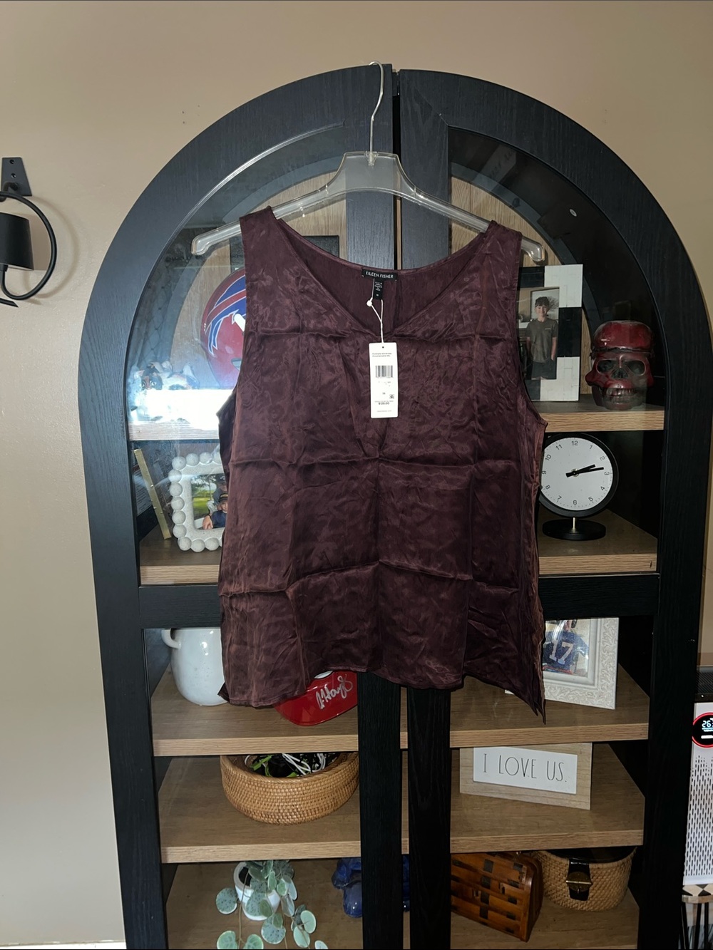 Eileen Fisher Sleeveless Tank - Deep Burgundy NWT 1X
